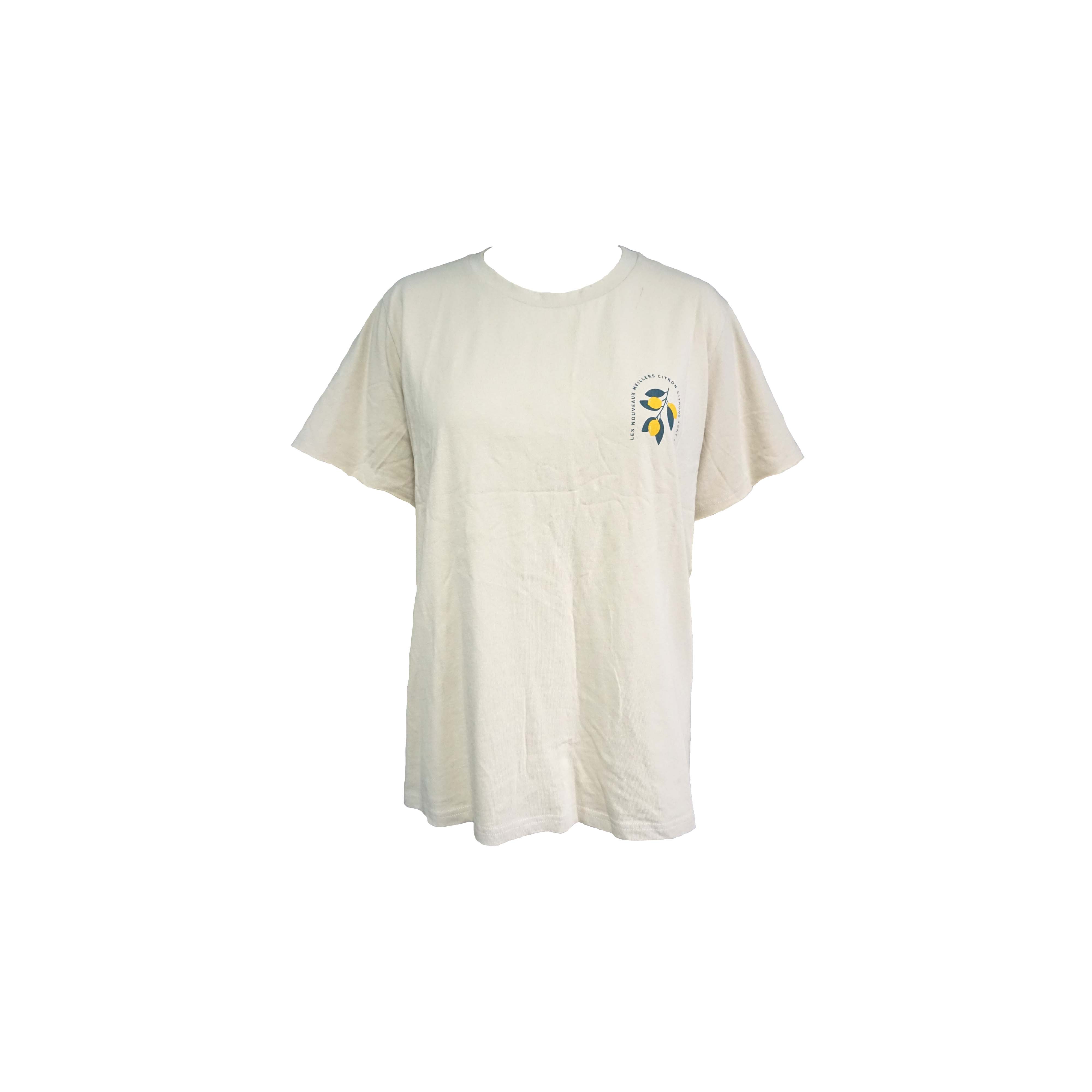 Camiseta algodón albaricoque limón