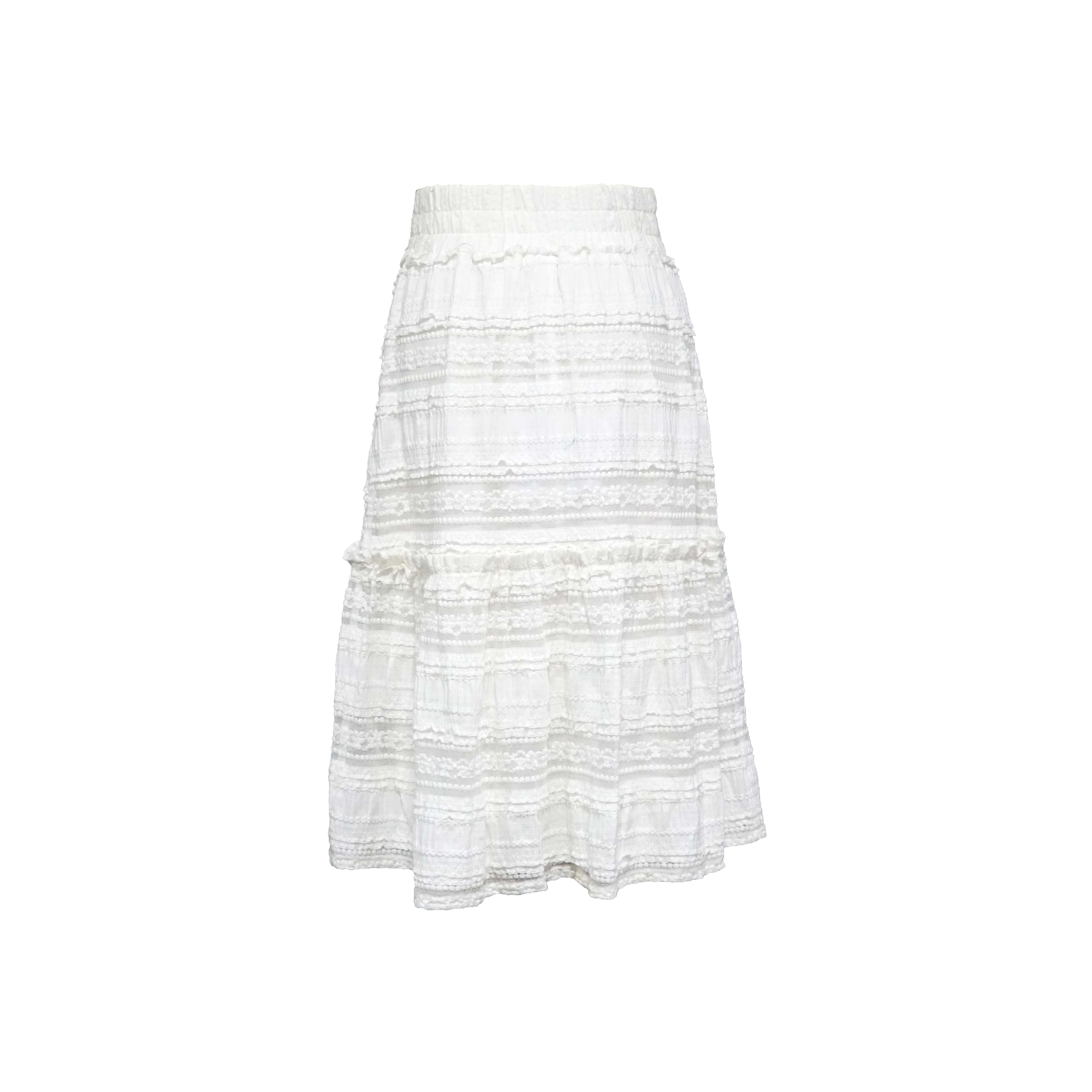Bijela suknja A kroja