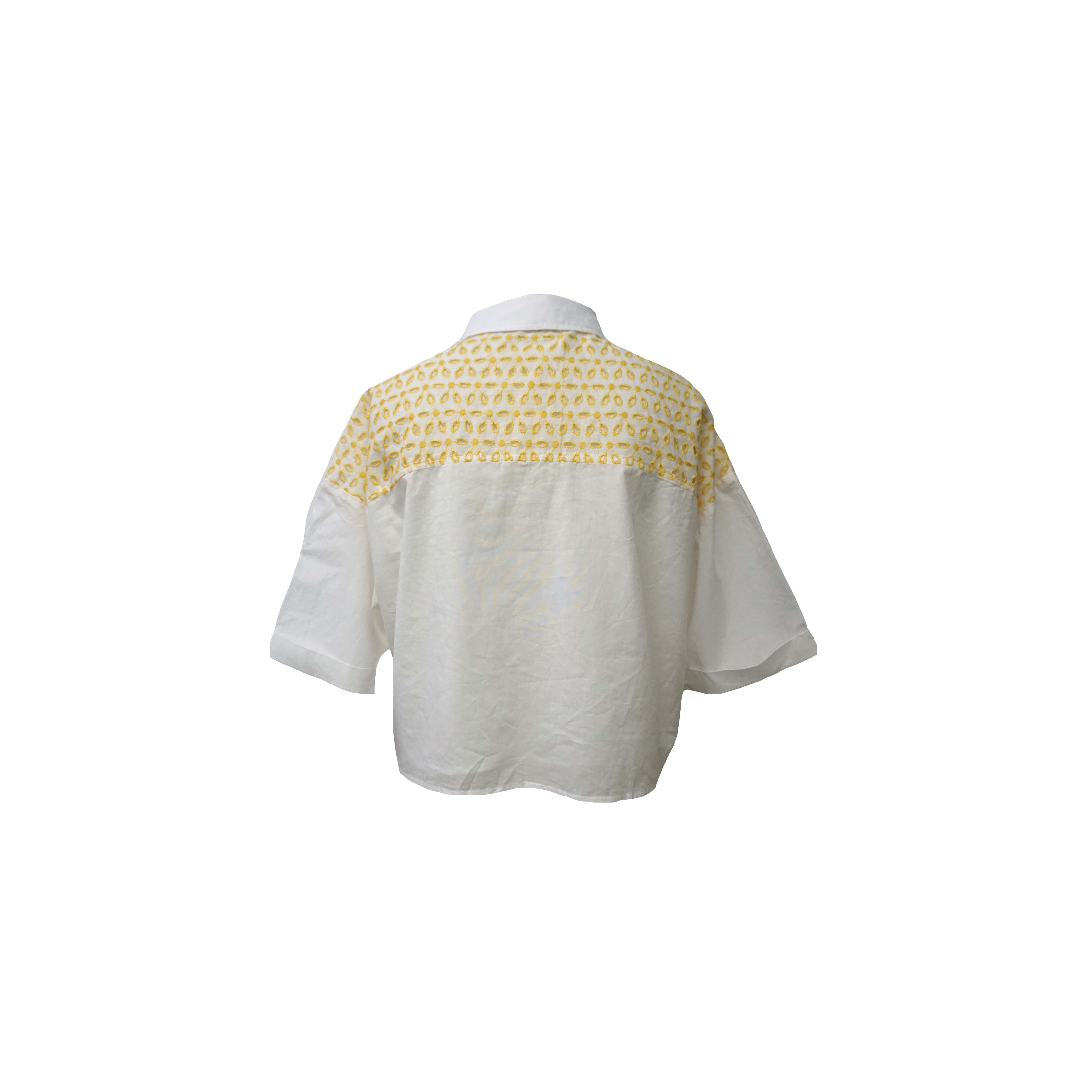 Crop embroidery Shirt