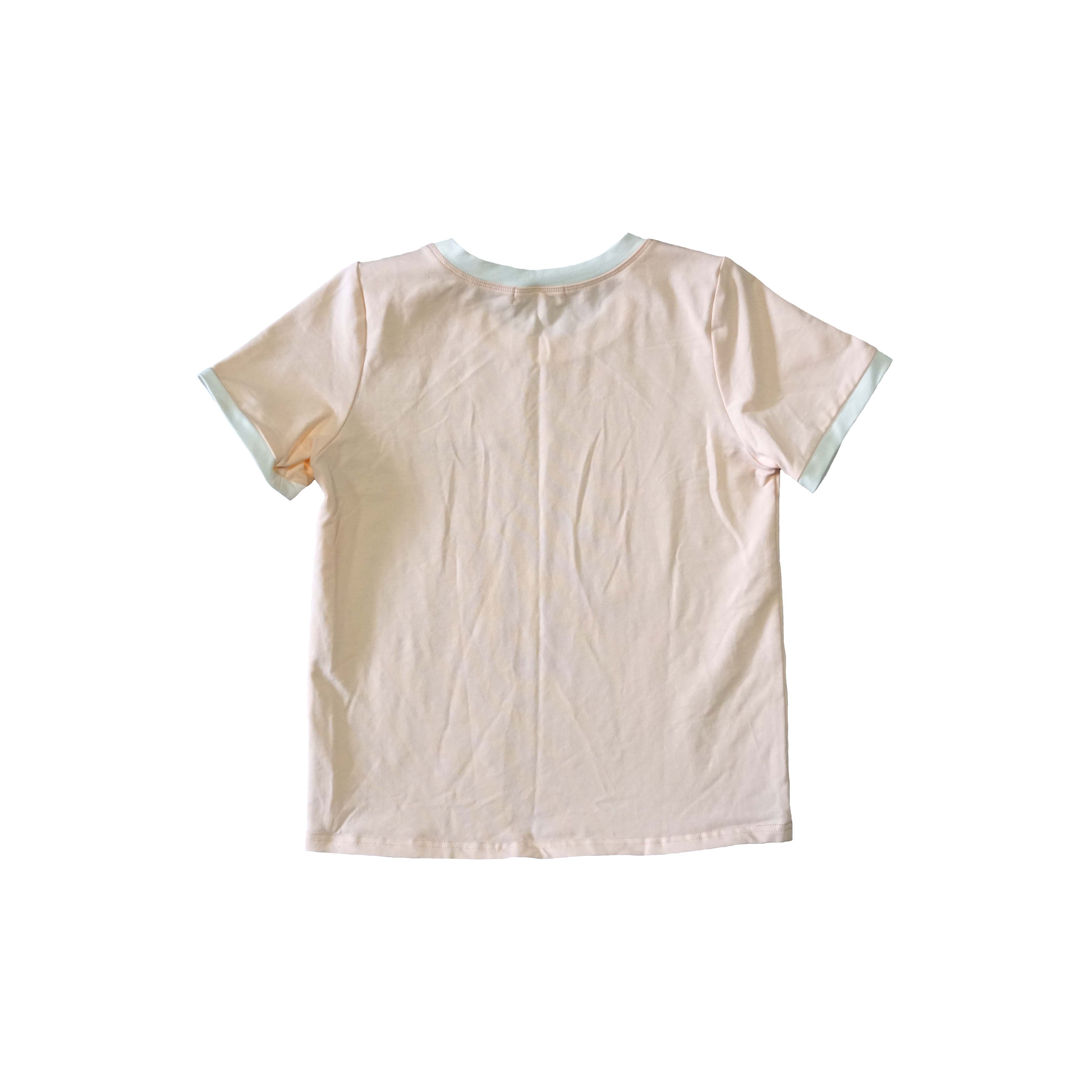 Embroideried pink children's T-shirt